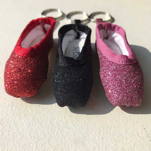 Glitter Pointe Shoe Keychain