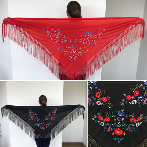 Flamenco shawl (embroidered)
